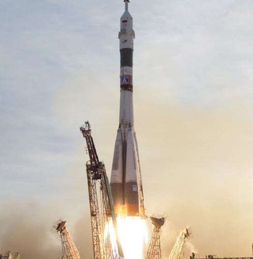 space rocket lifting off